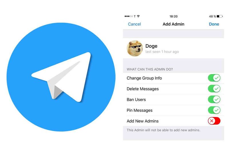 ¿Cuáles son los privilegios de los administradores de Telegram?